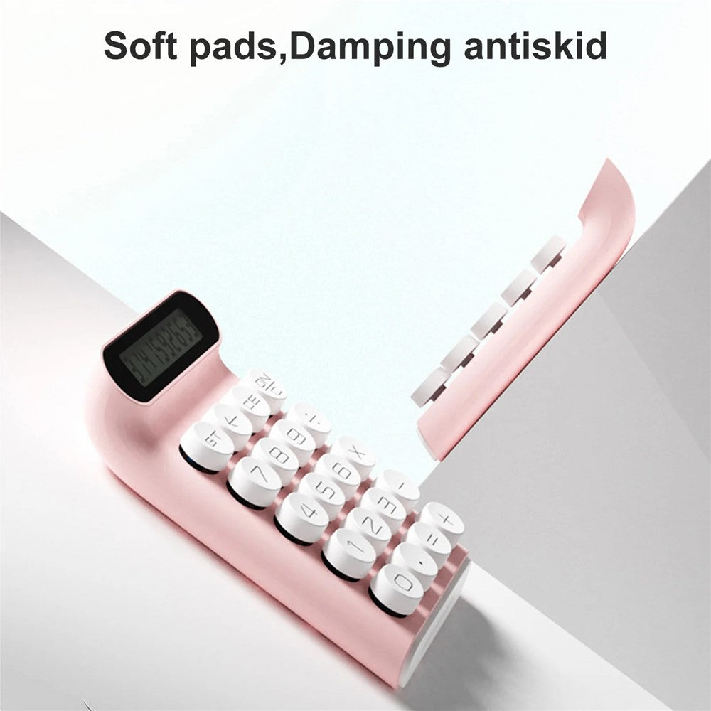 LOCOCK JS01 Mechanical Calculator Anti-Skid 10-Digit LCD Display Calculator for Office