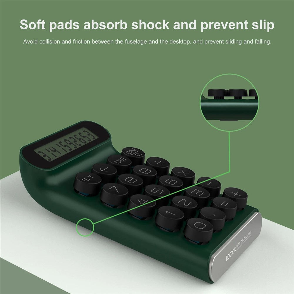 LOCOCK JS01 Mechanical Calculator Anti-Skid 10-Digit LCD Display Calculator for Office