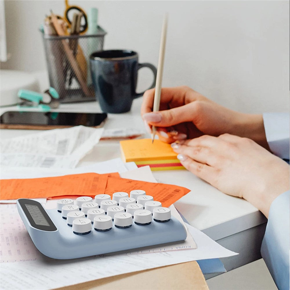 LOCOCK JS01 Mechanical Calculator Anti-Skid 10-Digit LCD Display Calculator for Office