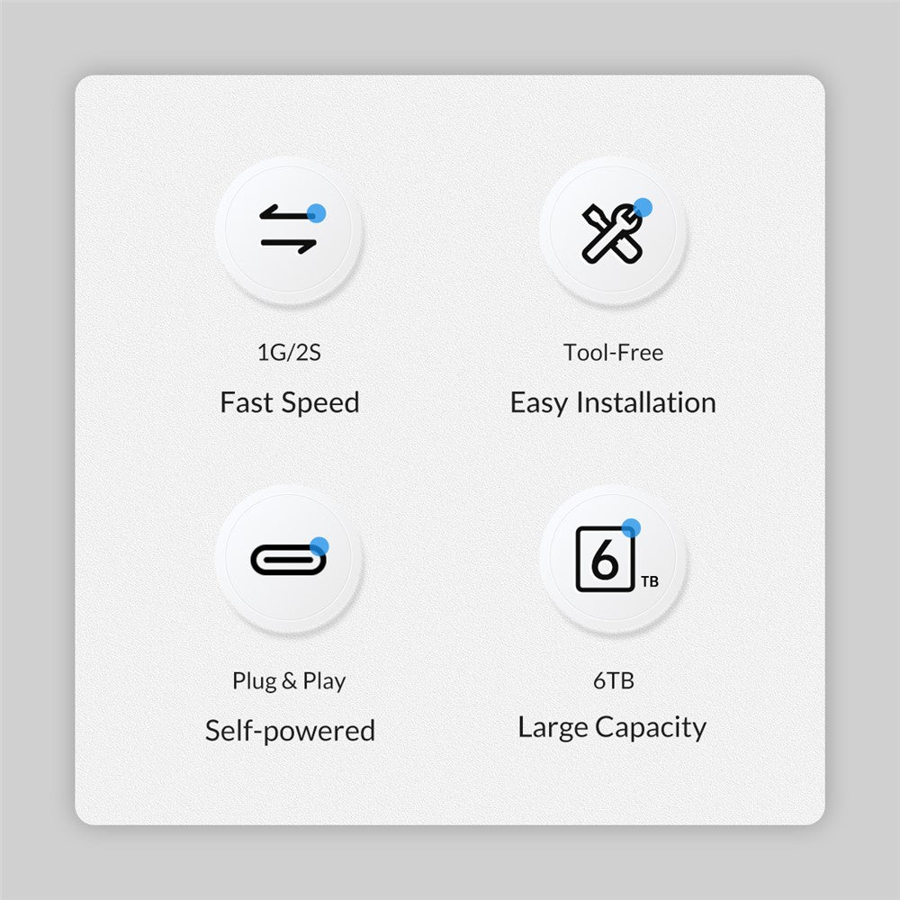 ORICO 2577U3-V1 2.5-inch USB3.0 Micro-B Hard Drive Enclosure 5Gbps SATA Hard Drive Case