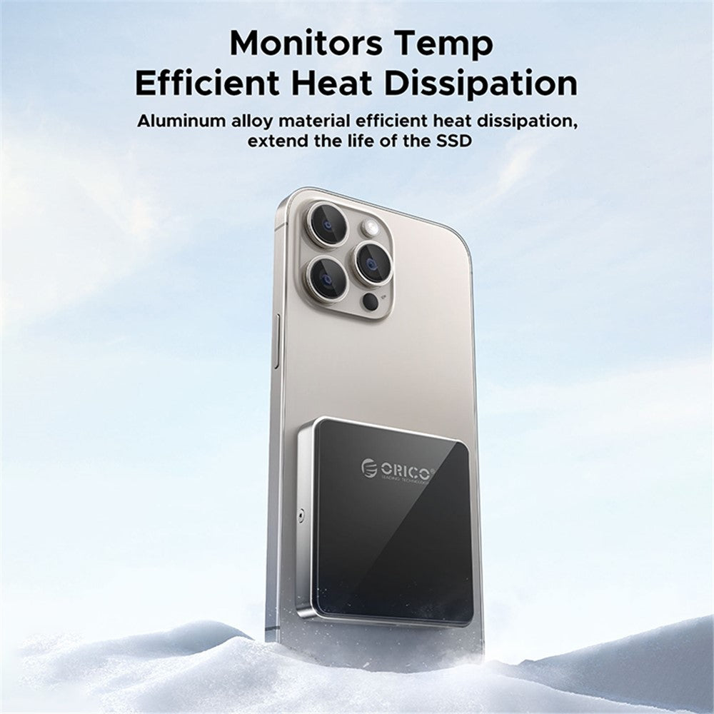 ORICO AP30-G2 Tool-Free Magnetic M.2 2230 NVME SSD Enclosure for iPhone 15 Pro Solid State Drive