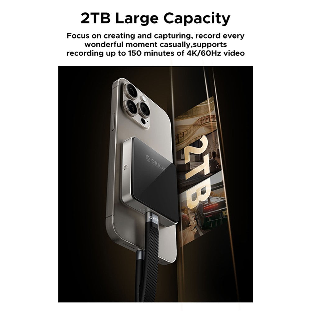 ORICO AP30-G2 Tool-Free Magnetic M.2 2230 NVME SSD Enclosure for iPhone 15 Pro Solid State Drive