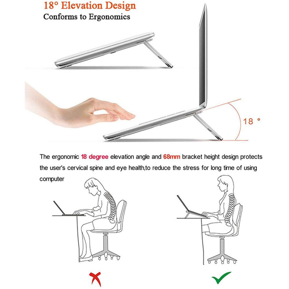 56-A Portable Desktop Notebook Stand Aluminum Alloy Laptop Cooling Heighten Bracket