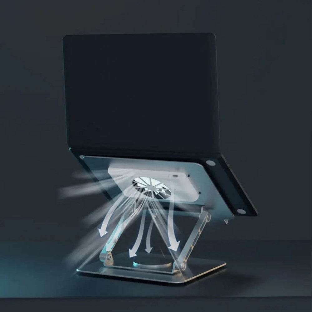 Semiconductor Cooling Laptop Stand 360 Degree Rotating Adjustable Height Notebook Cooler