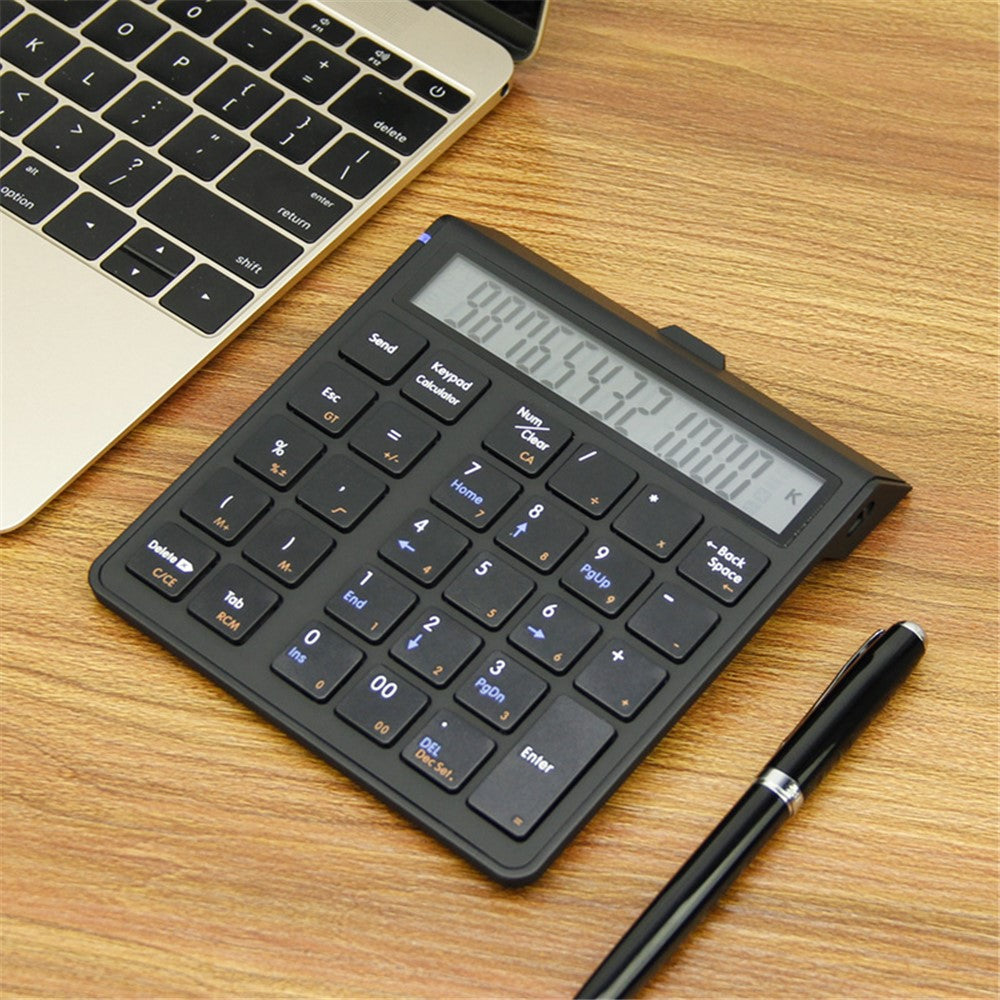SUNREED KC9001S Bluetooth-compatible Numeric Keypad LCD Display 29-Keys Desktop Business Calculator for Laptop Computer