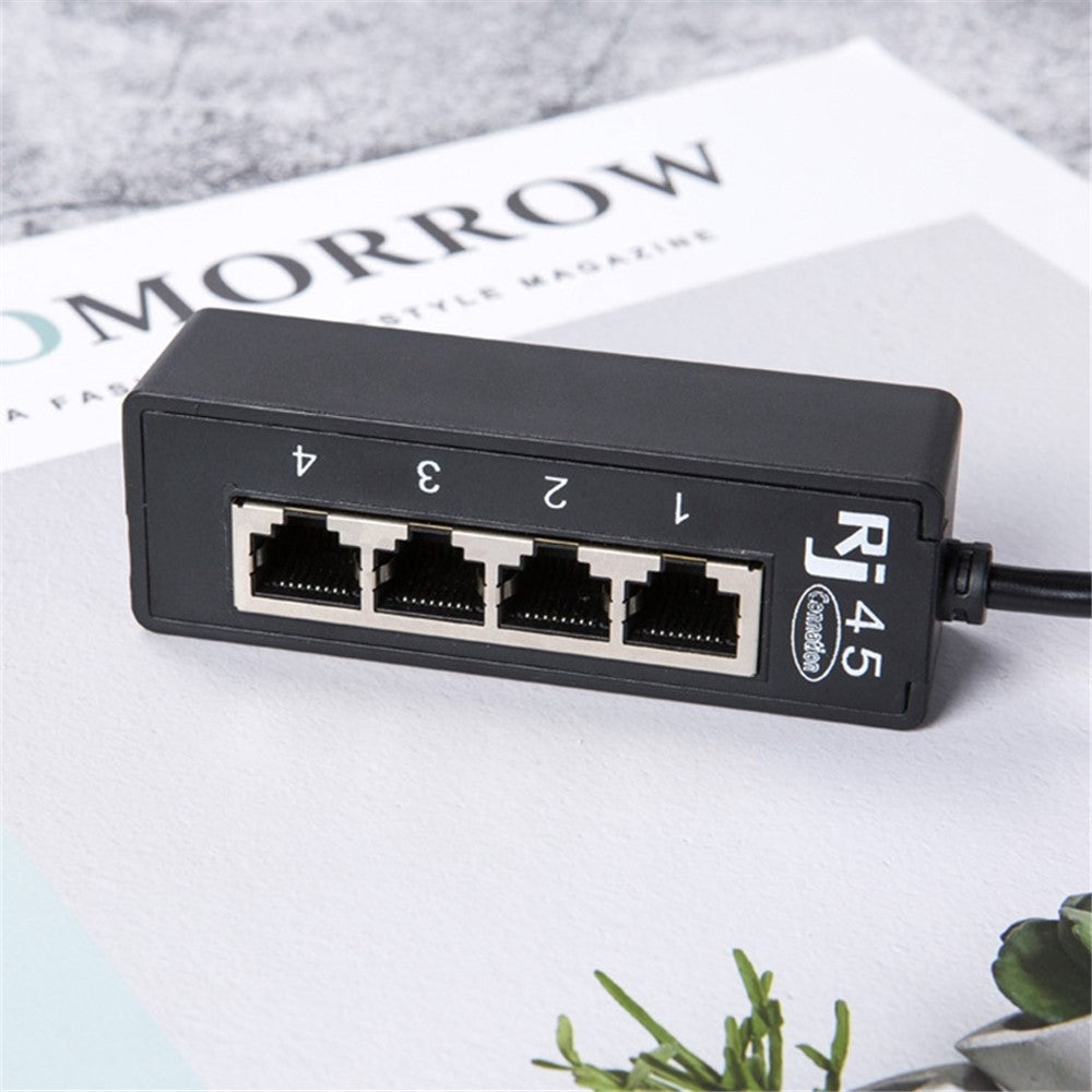 1 to 4 RJ45 Network Expansion Adapter LAN Ethernet Male to Female Networking Splitter