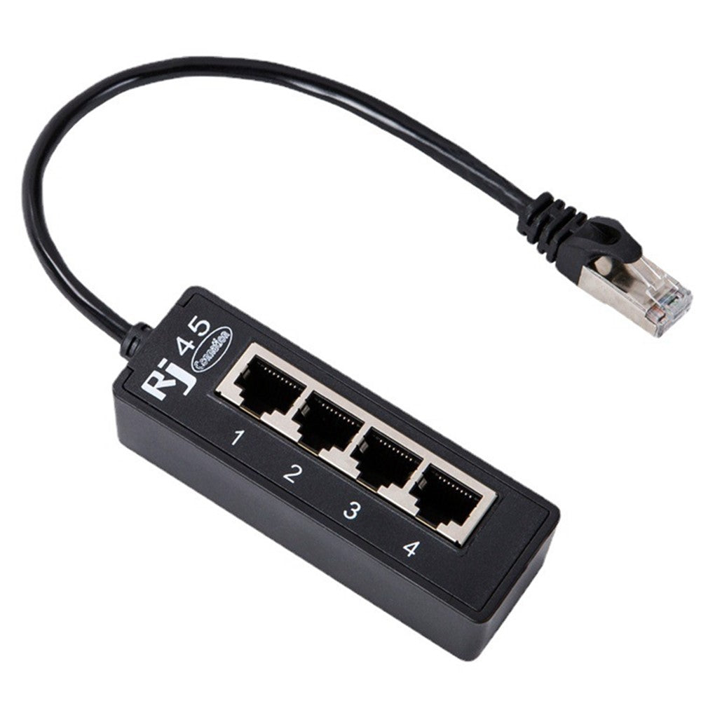 1 to 4 RJ45 Network Expansion Adapter LAN Ethernet Male to Female Networking Splitter