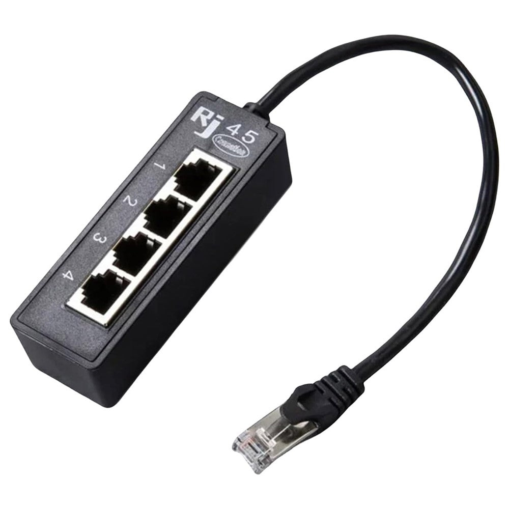 1 to 4 RJ45 Network Expansion Adapter LAN Ethernet Male to Female Networking Splitter