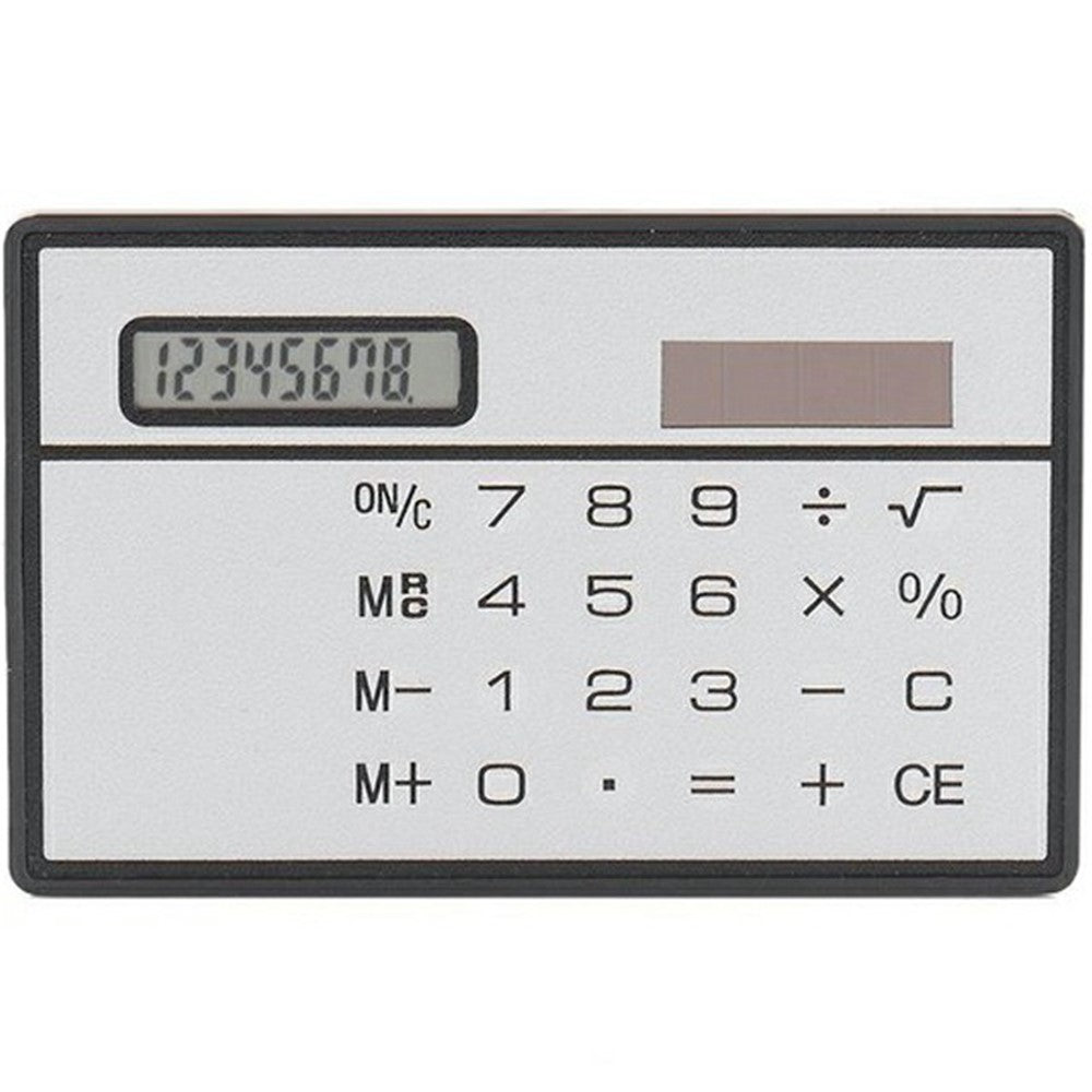 JY-819 Ultra Thin Solar Powered Pocket Calculator Credit Card Size 8 Digits Touch Calculator