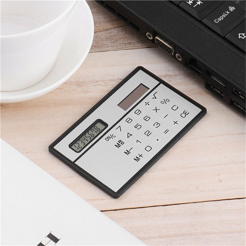 JY-819 Ultra Thin Solar Powered Pocket Calculator Credit Card Size 8 Digits Touch Calculator