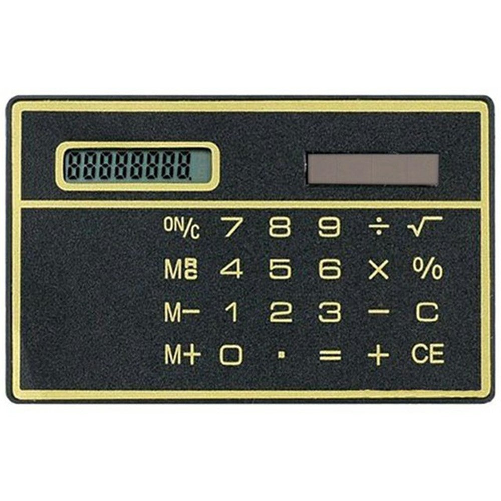 JY-819 Ultra Thin Solar Powered Pocket Calculator Credit Card Size 8 Digits Touch Calculator
