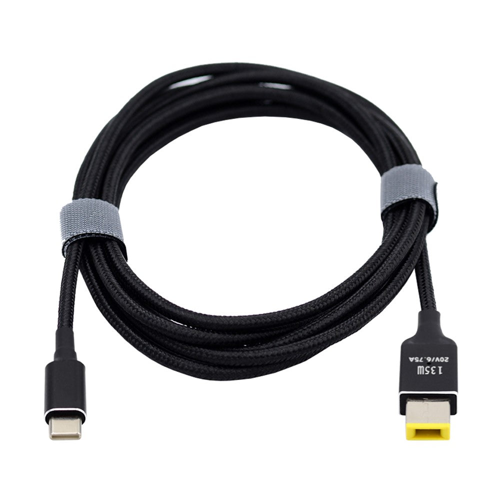 UC-106-DC135W Type-C 135W to DC Rectangle 11.0x4.5mm Power PD Charge Cable for Lenovo Thinkpad X1 Legion Y7000P Laptop DC20V 6.25A