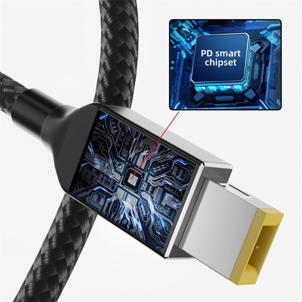 UC-106-DC135W Type-C 135W to DC Rectangle 11.0x4.5mm Power PD Charge Cable for Lenovo Thinkpad X1 Legion Y7000P Laptop DC20V 6.25A
