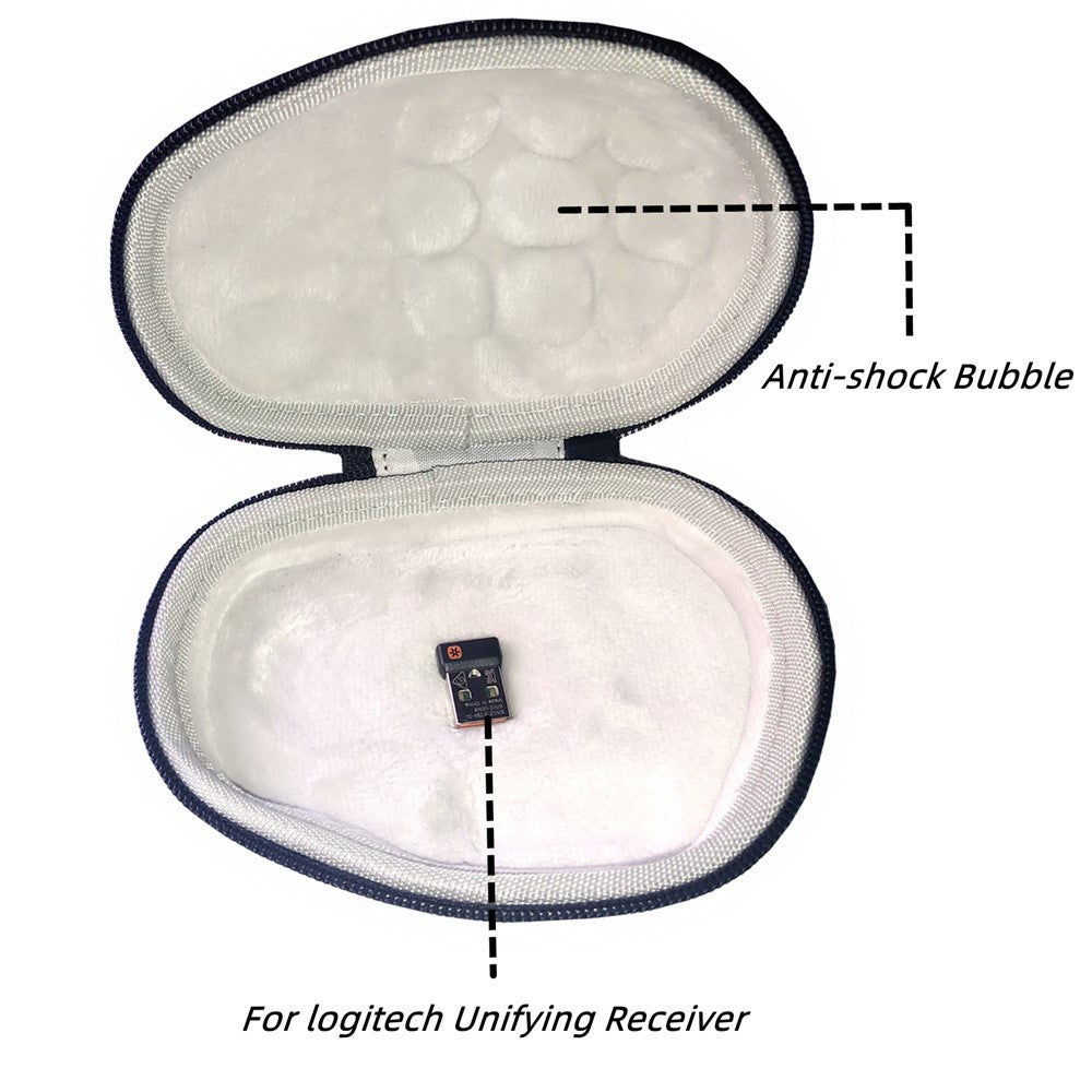 For Logitech MX Master 3S / 2S Wireless Mouse Storage Case PU+EVA Waterproof Carrying Bag