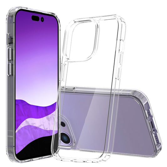 iPhone 14 Pro 6.1 inch Shockproof Case Ultra Clear Phone Case Transparent Hard Acrylic Back + Soft TPU Cover