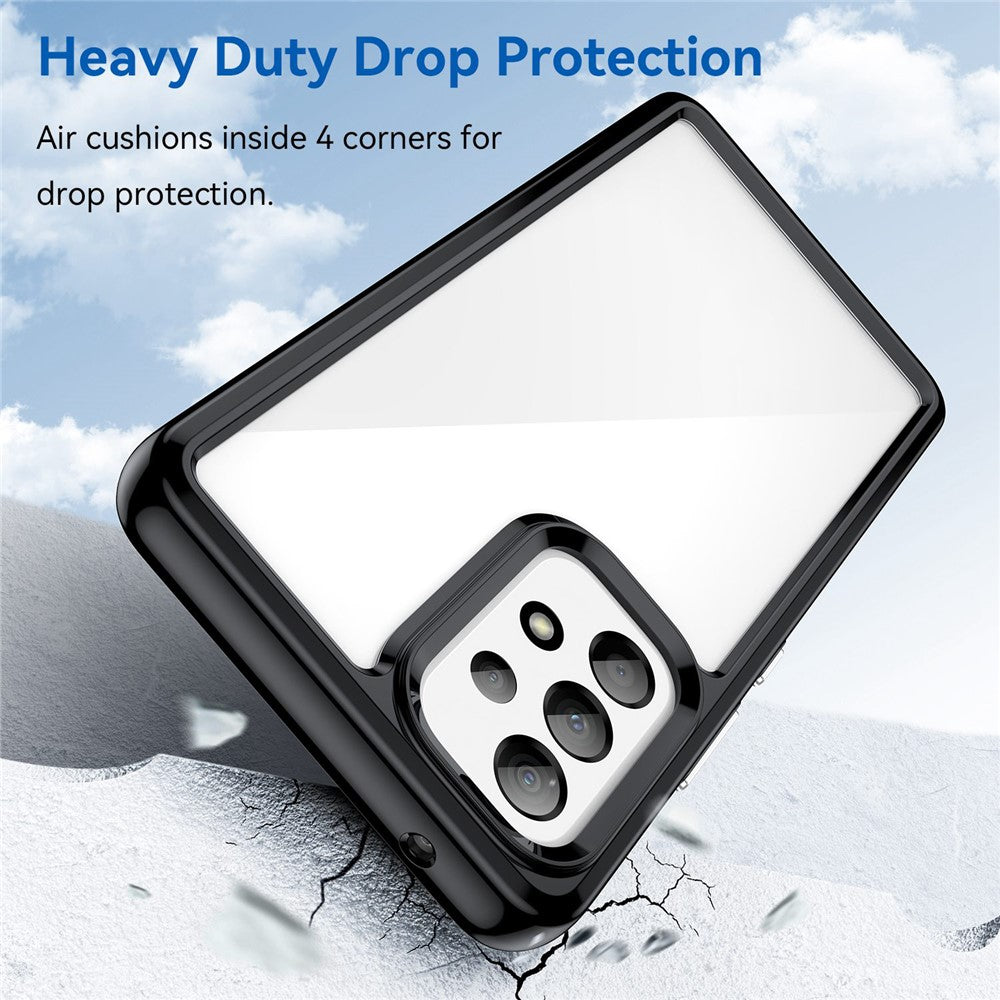 Anti-scratch Phone Case for Samsung Galaxy A53 5G, TPU Frame Acrylic Back Protective Cover