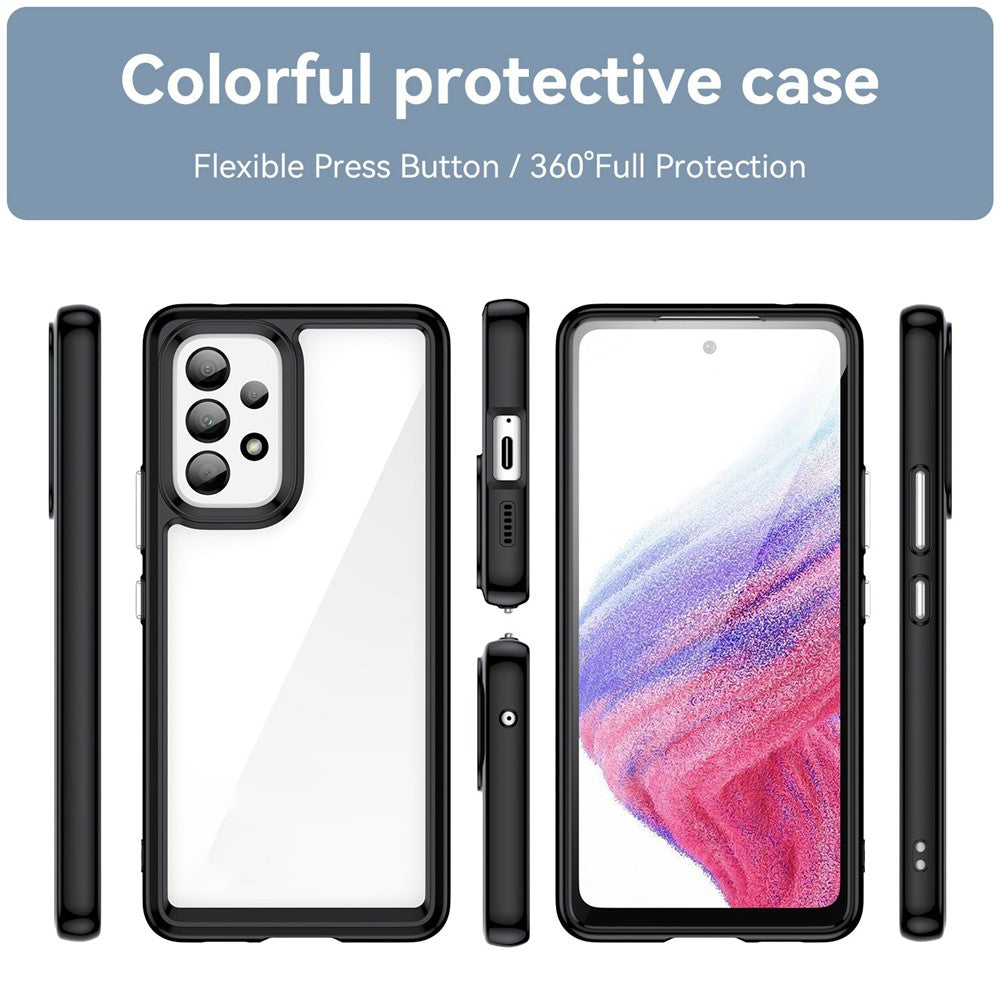 Anti-scratch Phone Case for Samsung Galaxy A53 5G, TPU Frame Acrylic Back Protective Cover