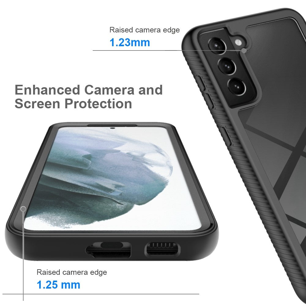 For Samsung Galaxy S21 4G / 5G Full Protection Phone Case Hard PC + Soft TPU Hybrid Cover with PET Screen Protector