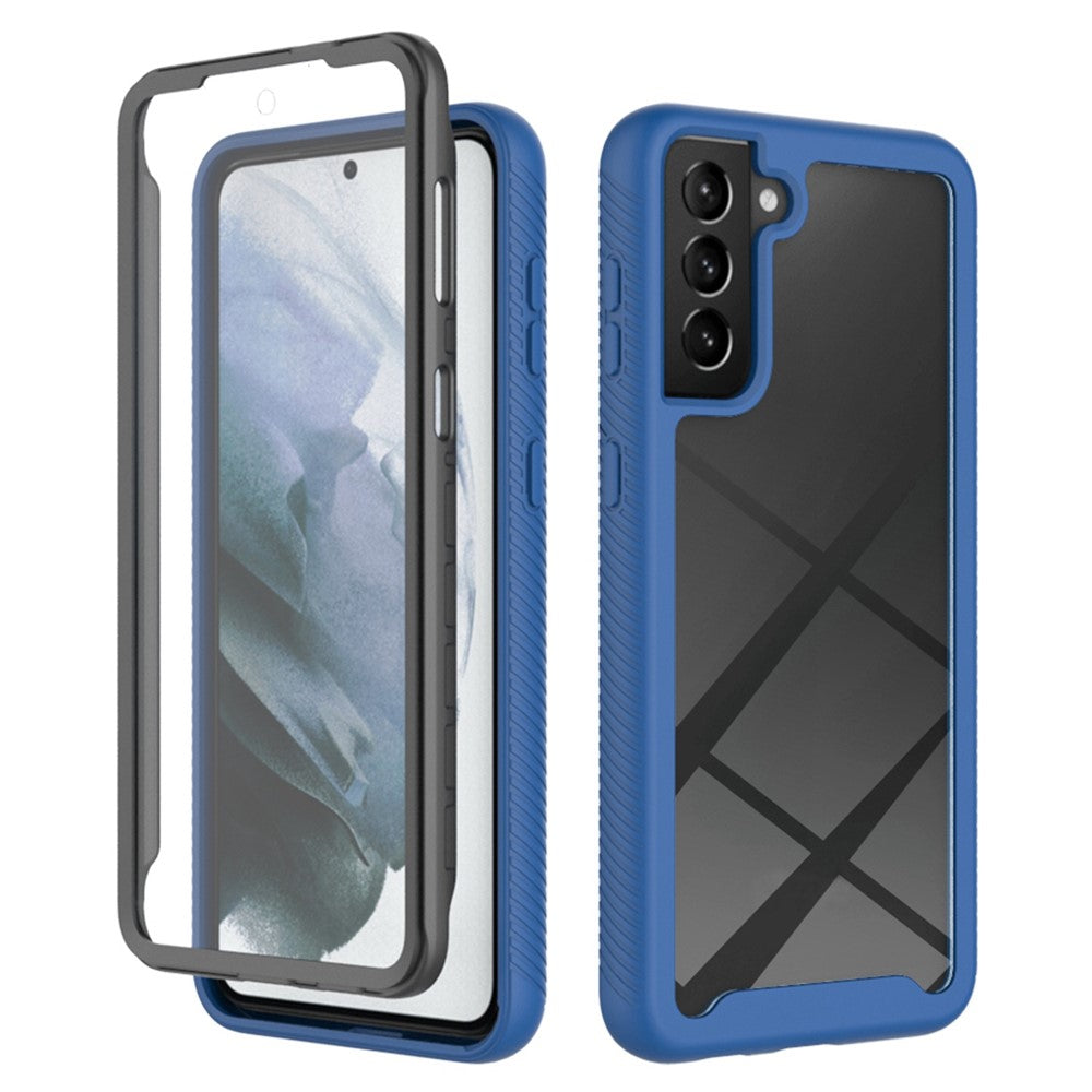 For Samsung Galaxy S21 4G / 5G Full Protection Phone Case Hard PC + Soft TPU Hybrid Cover with PET Screen Protector