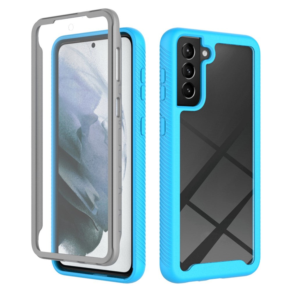 For Samsung Galaxy S21 4G / 5G Full Protection Phone Case Hard PC + Soft TPU Hybrid Cover with PET Screen Protector