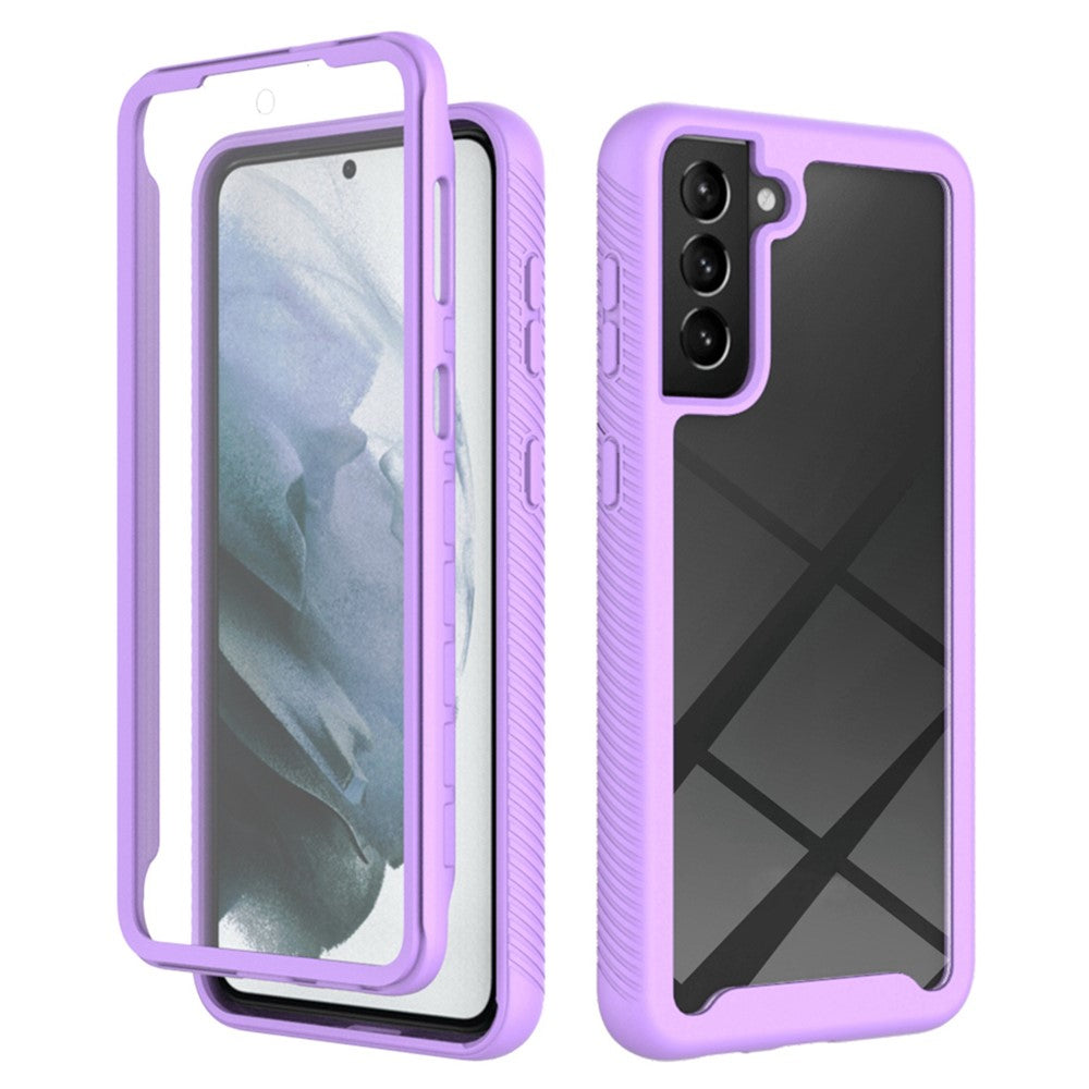 For Samsung Galaxy S21 4G / 5G Full Protection Phone Case Hard PC + Soft TPU Hybrid Cover with PET Screen Protector