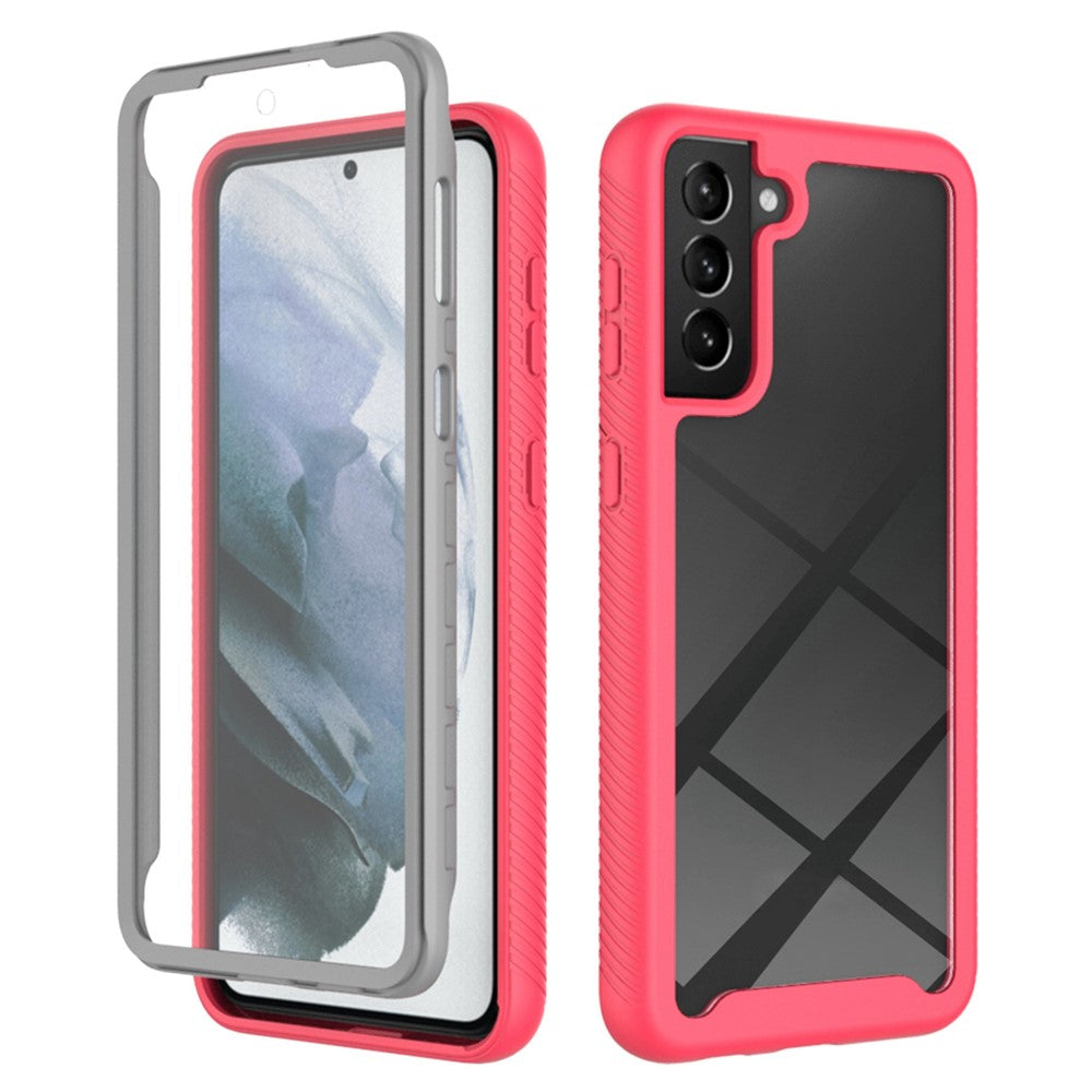 For Samsung Galaxy S21 4G / 5G Full Protection Phone Case Hard PC + Soft TPU Hybrid Cover with PET Screen Protector