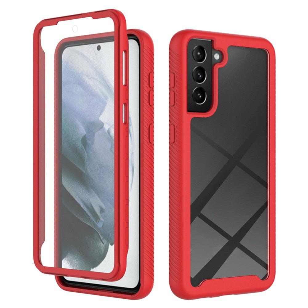 For Samsung Galaxy S21 4G / 5G Full Protection Phone Case Hard PC + Soft TPU Hybrid Cover with PET Screen Protector