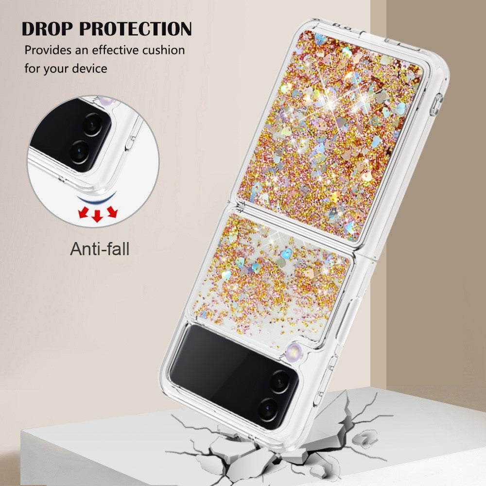 Samsung Galaxy Z Flip3 5GTPU Case Glitter Quicksand Shockproof Phone Back Cover