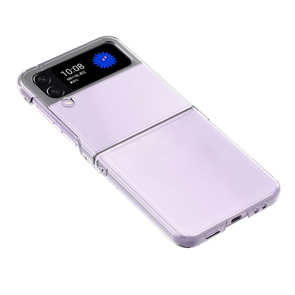 Samsung Galaxy Z Flip4 5G Transparent Hard PC Anti-scratch Anti-fall Phone Case Cover Folding Shell