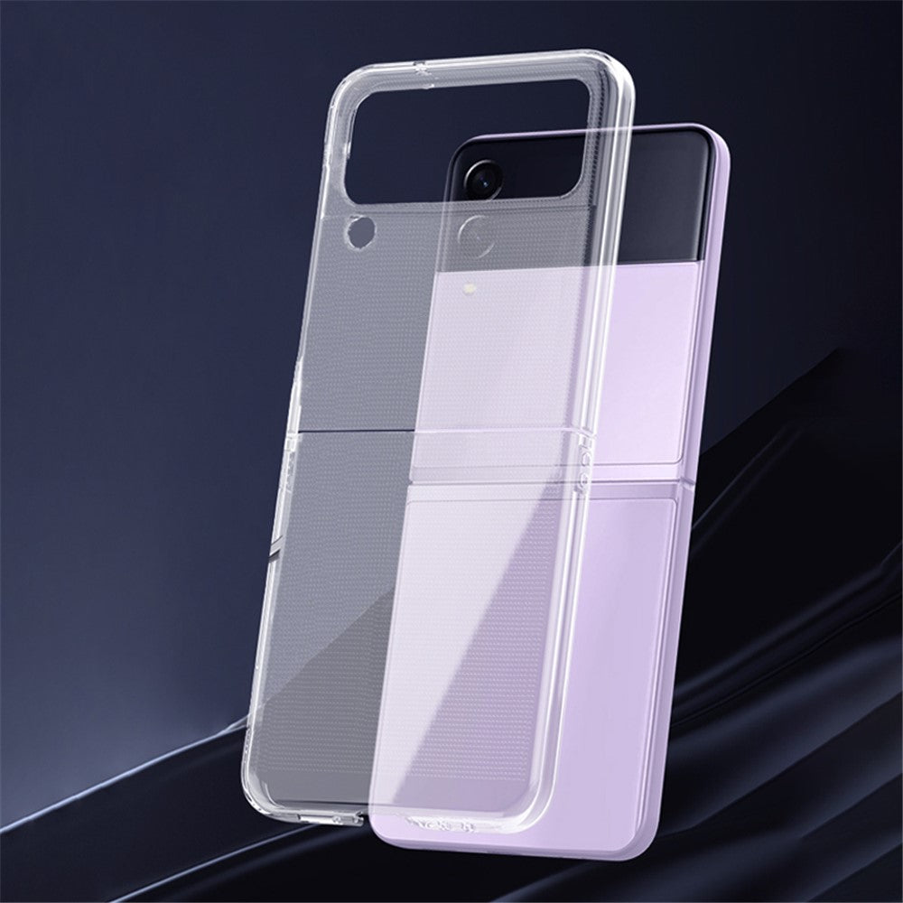 Samsung Galaxy Z Flip4 5G Transparent Hard PC Anti-scratch Anti-fall Phone Case Cover Folding Shell