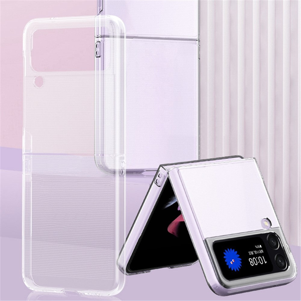 Samsung Galaxy Z Flip4 5G Transparent Hard PC Anti-scratch Anti-fall Phone Case Cover Folding Shell