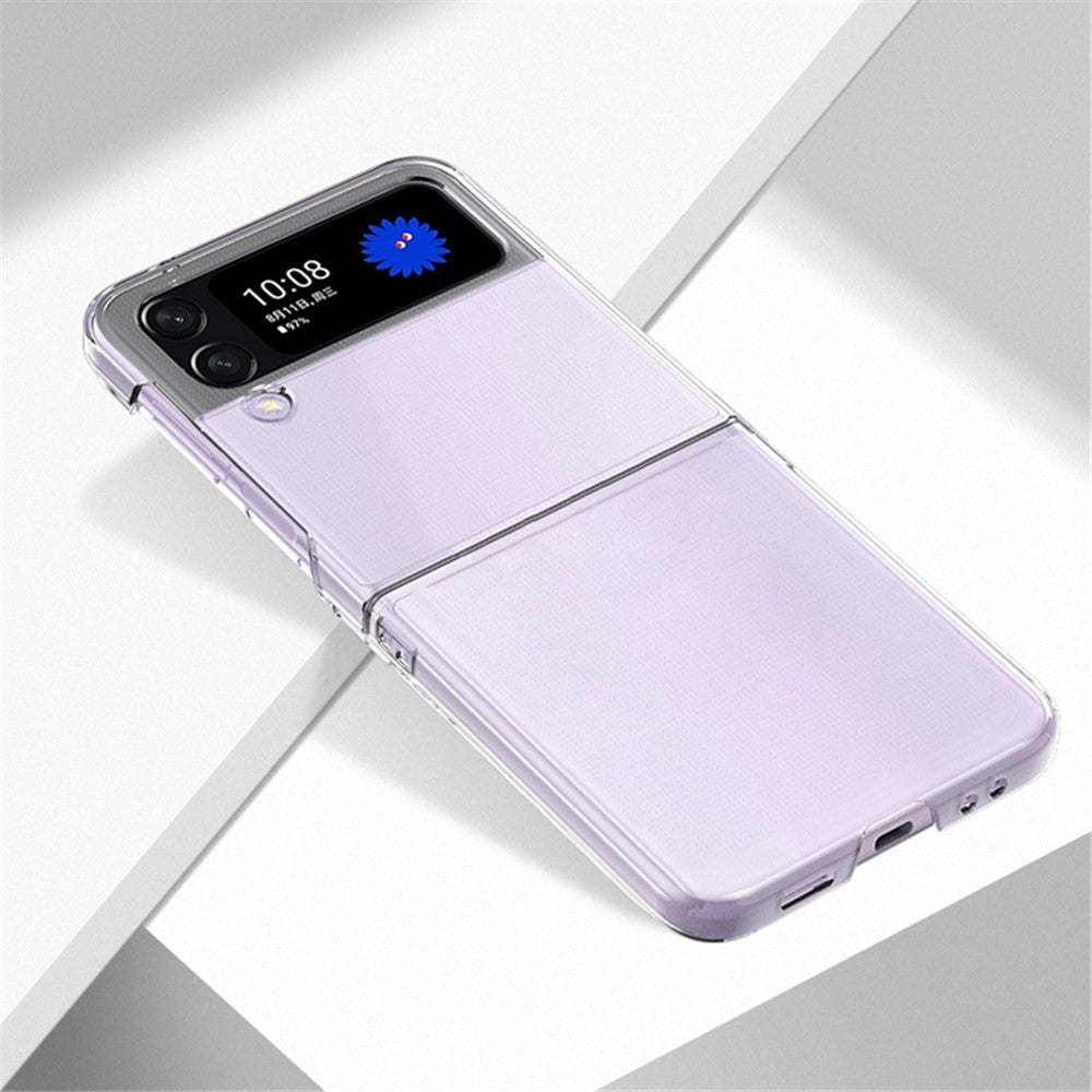 Samsung Galaxy Z Flip4 5G Transparent Hard PC Anti-scratch Anti-fall Phone Case Cover Folding Shell