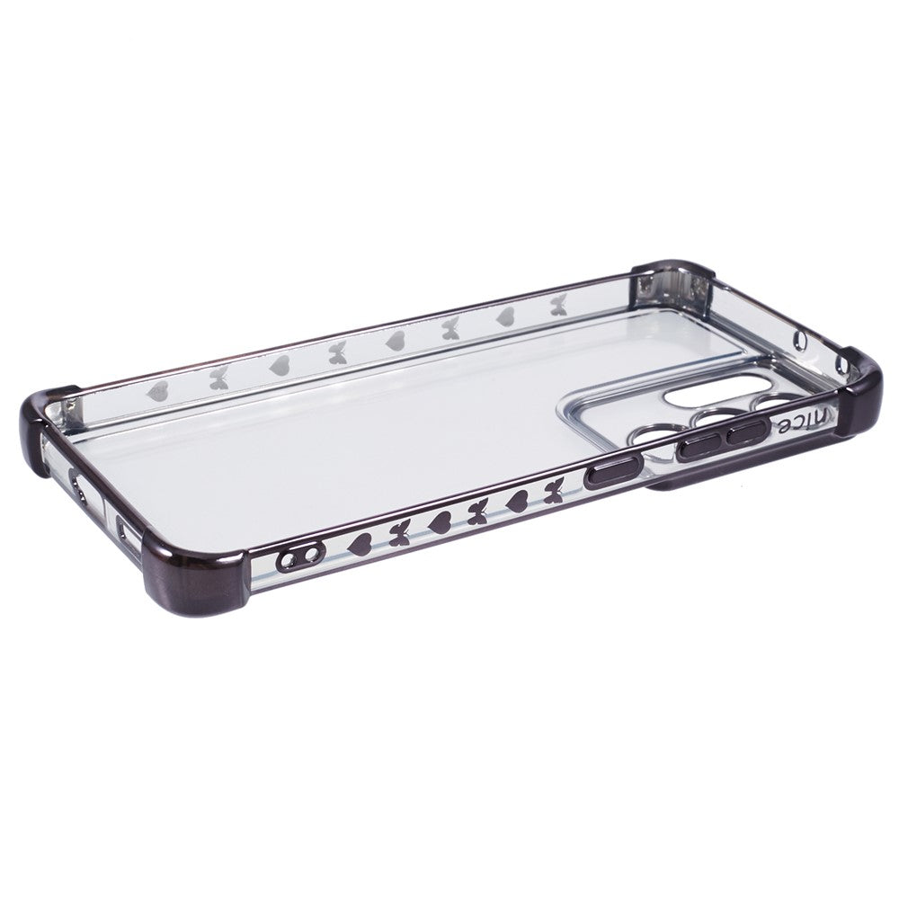 Samsung Galaxy S21 Ultra 5G Clear Case TPU Back Phone Cover Electroplating Love Heart