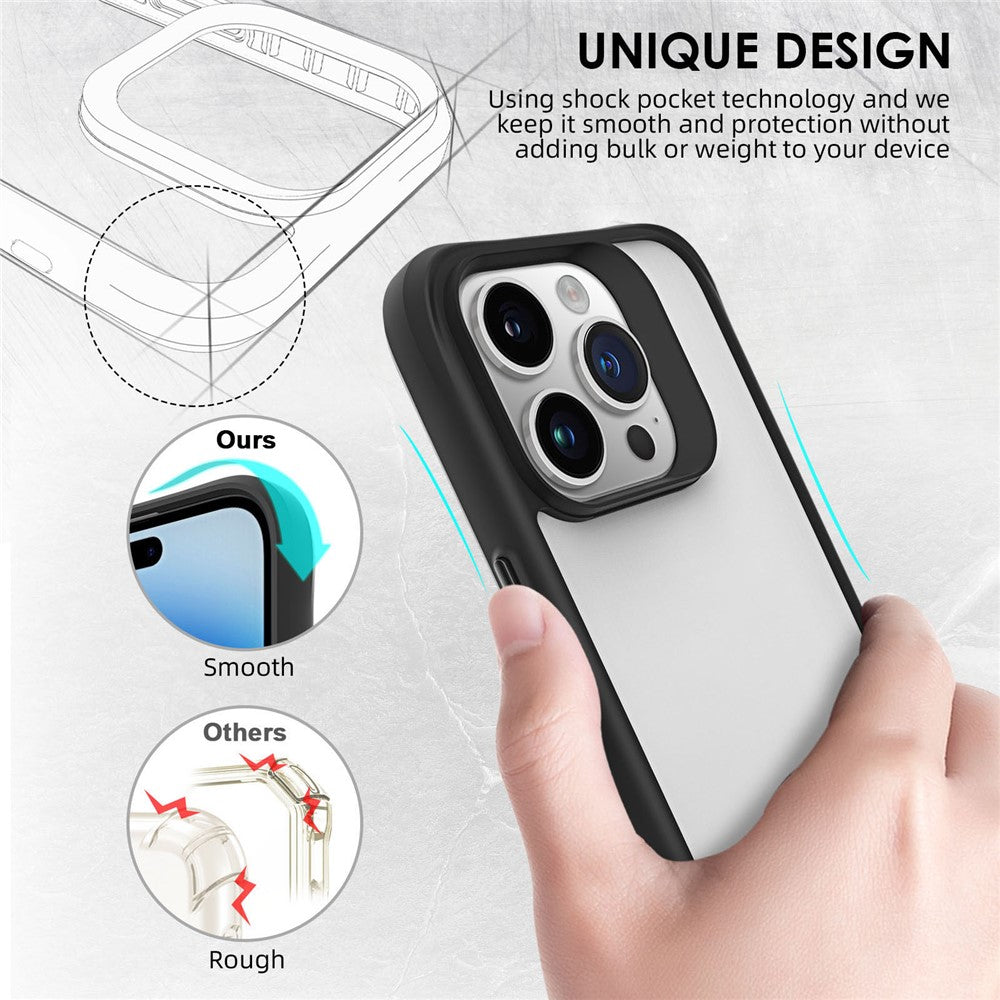 Combat X Mode Series for iPhone 16 Pro Max Case TPU + PC Clear Back Cover