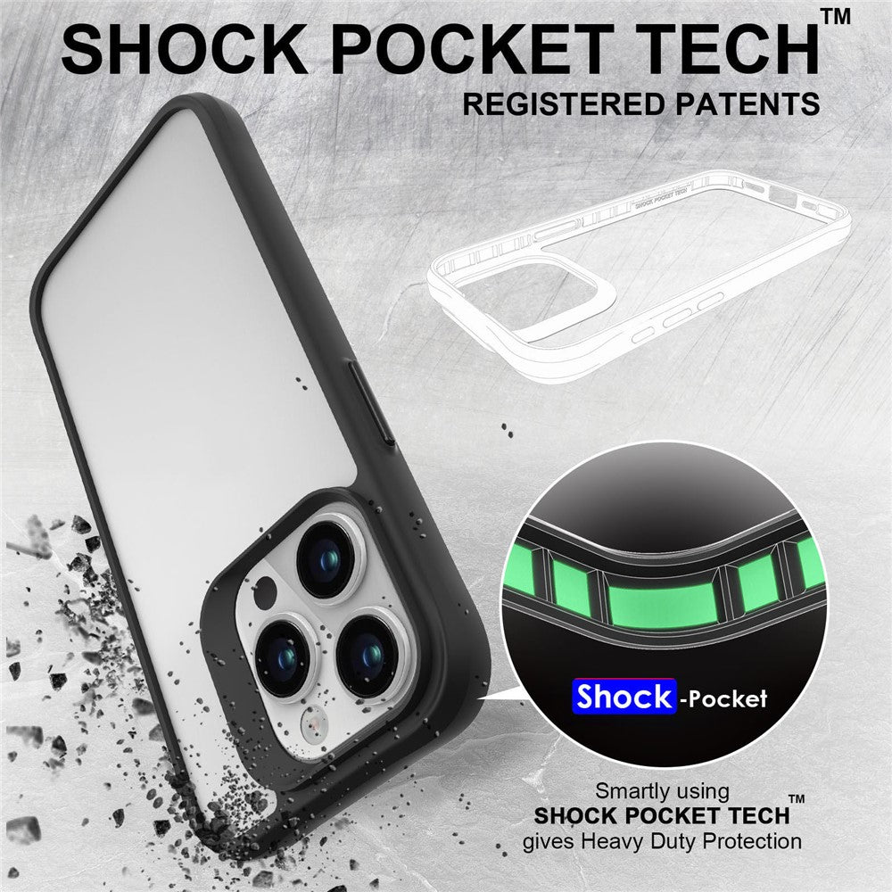 Combat X Mode Series for iPhone 16 Pro Max Case TPU + PC Clear Back Cover