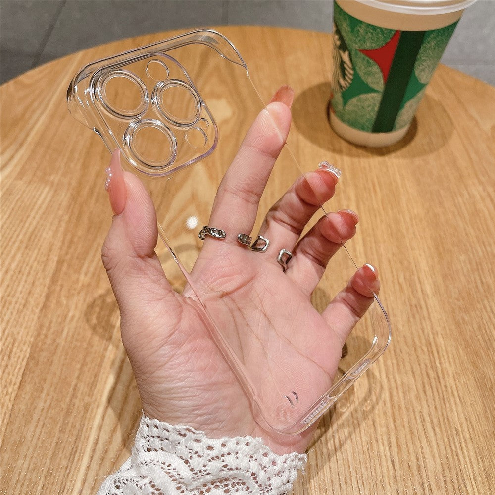 For iPhone 15 Pro Case Hard PC Frameless Anti-Scratch Transparent Phone Cover