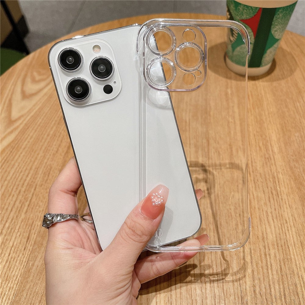 For iPhone 15 Pro Case Hard PC Frameless Anti-Scratch Transparent Phone Cover