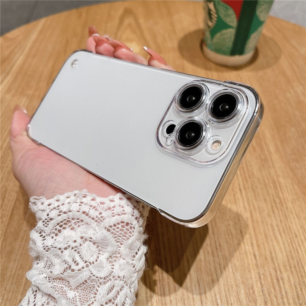 For iPhone 15 Pro Case Hard PC Frameless Anti-Scratch Transparent Phone Cover
