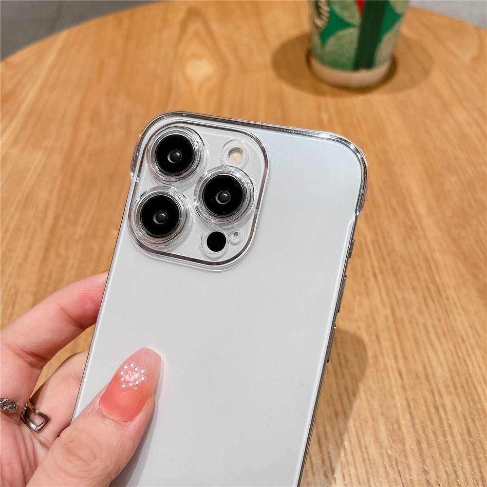 For iPhone 15 Pro Case Hard PC Frameless Anti-Scratch Transparent Phone Cover