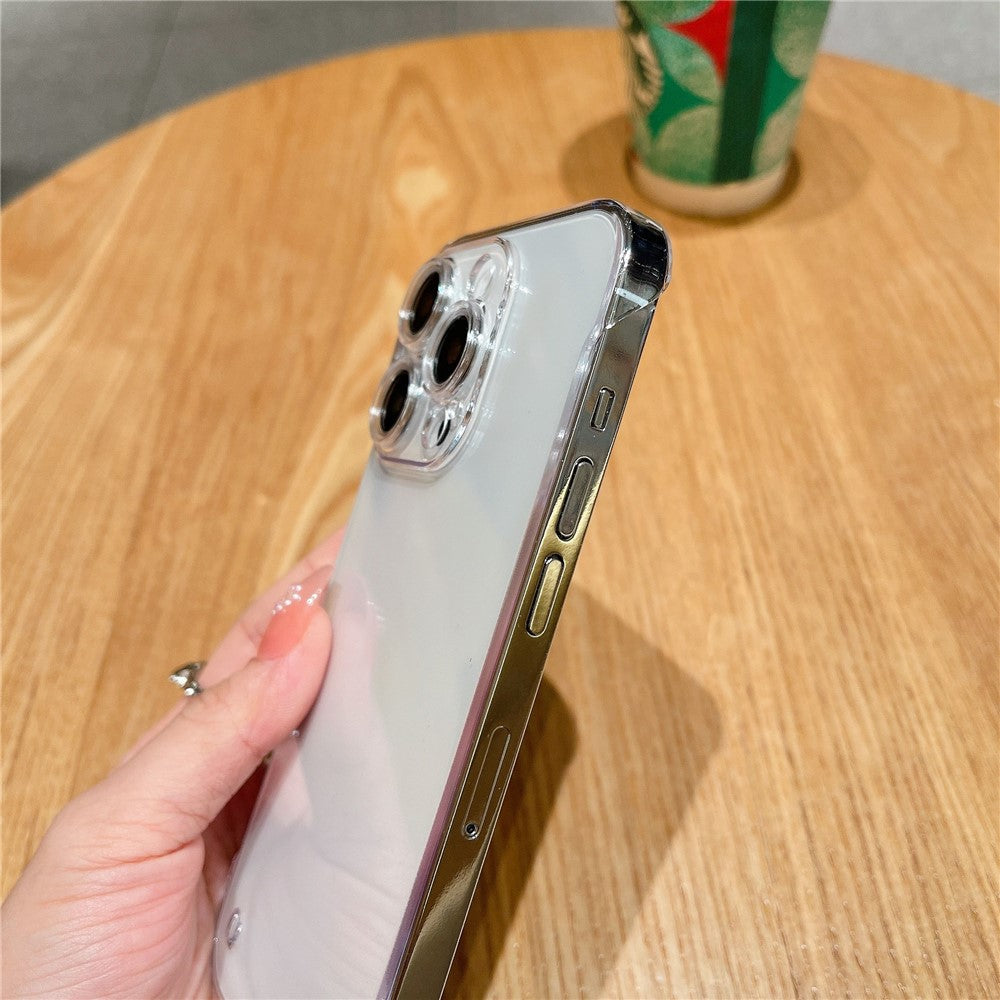 For iPhone 15 Pro Case Hard PC Frameless Anti-Scratch Transparent Phone Cover