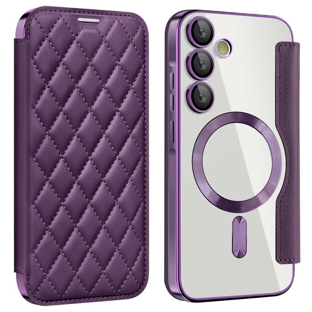 Samsung Galaxy A55 5G Magnetic Case RFID Blocking Card Holder Leather Phone Cover