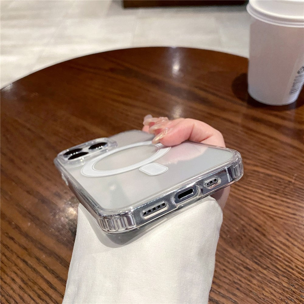 For iPhone 16 Pro Max Case Compatible with MagSafe TPU+Acrylic Clear Back Phone Cover