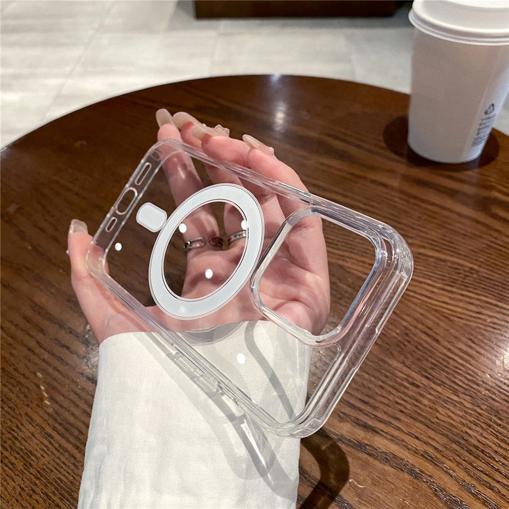 For iPhone 16 Pro Max Case Compatible with MagSafe TPU+Acrylic Clear Back Phone Cover