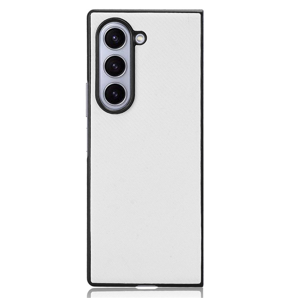 For Samsung Galaxy Z Fold6 5G Case PU Leather+PC Drop-Proof Shell Carbon Fiber Texture