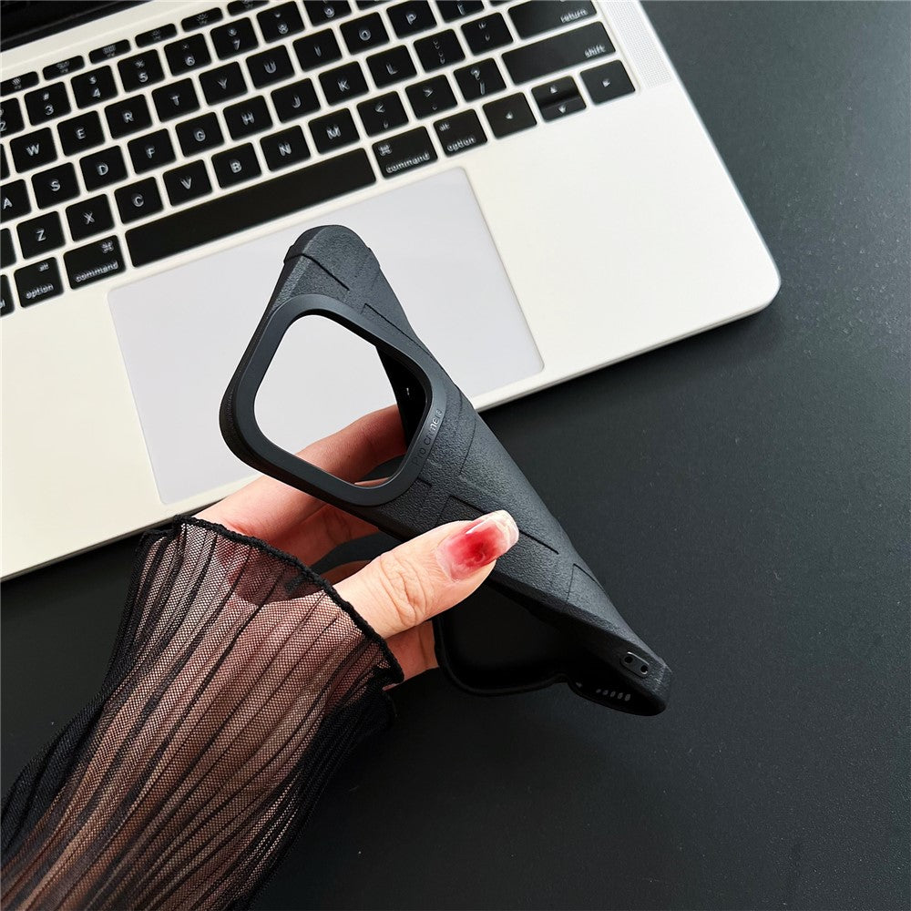 iPhone 14 Pro Drop Protection TPU Phone Cover Square Grid Leather Texture Phone Case