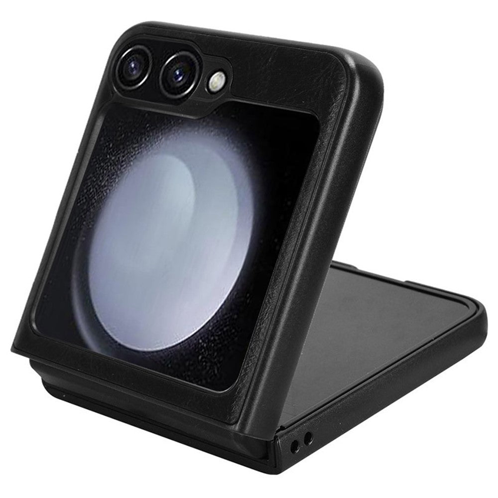 Samsung Galaxy Z Flip7 FE 5G / Z Flip6 5G Case Stitching Lines Cowhide Texture Leather Back Phone Cover