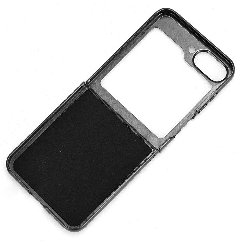 Samsung Galaxy Z Flip7 FE 5G / Z Flip6 5G Case Stitching Lines Cowhide Texture Leather Back Phone Cover