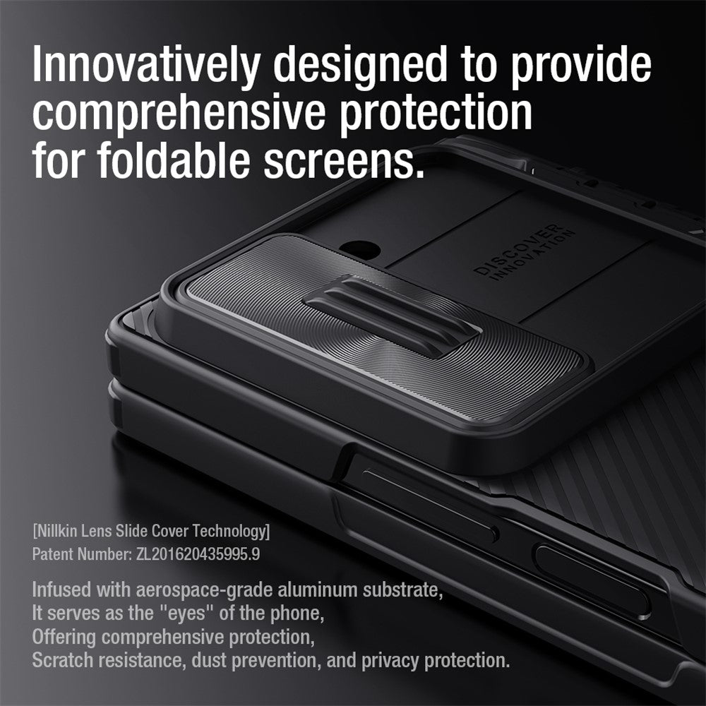 NILLKIN CamShield Fold Case for Samsung Galaxy Z Fold6 5G TPU+PC Kickstand Phone Cover Slide Camera Lid