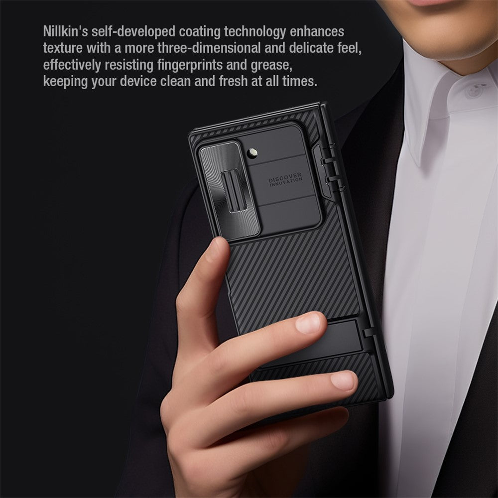 NILLKIN CamShield Fold Case for Samsung Galaxy Z Fold6 5G TPU+PC Kickstand Phone Cover Slide Camera Lid