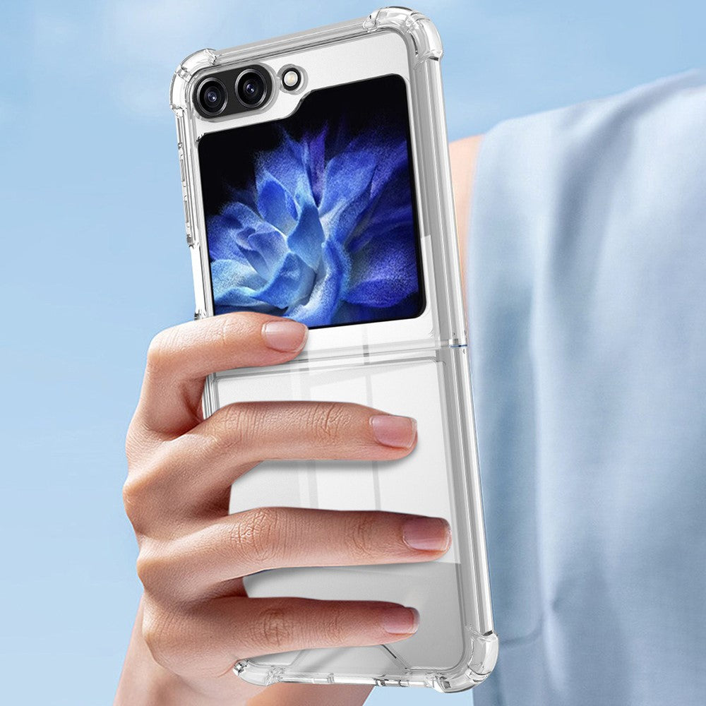 Samsung Galaxy Z Flip5 5G Case Clear Acrylic Phone Cover Reinforced Corners